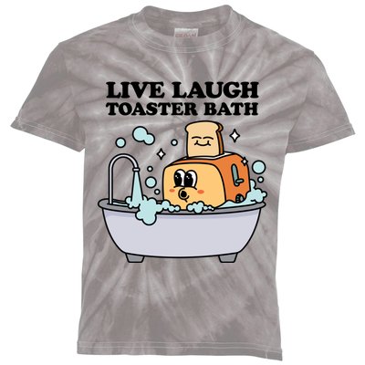 Live Laugh Toaster Bath Kids Tie-Dye T-Shirt