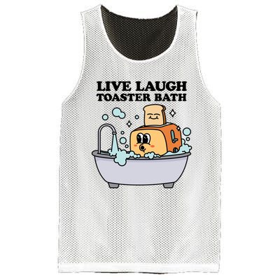 Live Laugh Toaster Bath Mesh Reversible Basketball Jersey Tank