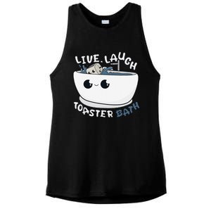 Live Laugh Toaster Bath Ladies PosiCharge Tri-Blend Wicking Tank