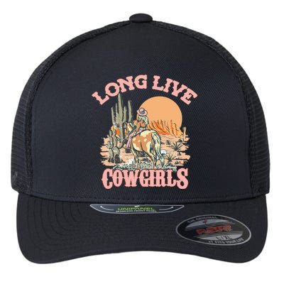 Long Live The Cowgirls Howdy Rodeo Western Country Flexfit Unipanel Trucker Cap