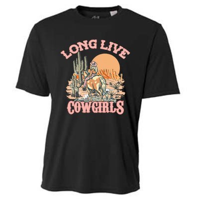 Long Live The Cowgirls Howdy Rodeo Western Country Cooling Performance Crew T-Shirt