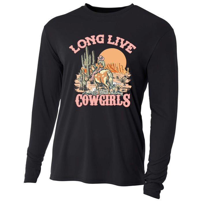 Long Live The Cowgirls Howdy Rodeo Western Country Cooling Performance Long Sleeve Crew