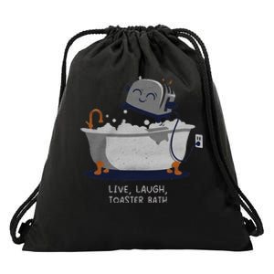 Live Laugh Toaster Bath Drawstring Bag