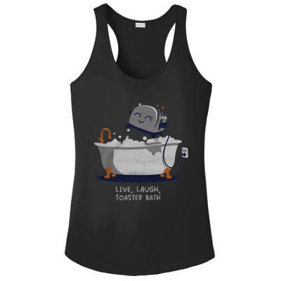 Live Laugh Toaster Bath Ladies PosiCharge Competitor Racerback Tank