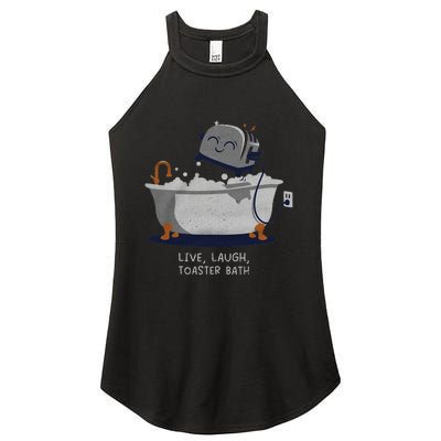 Live Laugh Toaster Bath Women’s Perfect Tri Rocker Tank