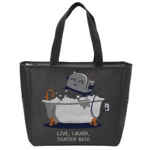 Live Laugh Toaster Bath Zip Tote Bag