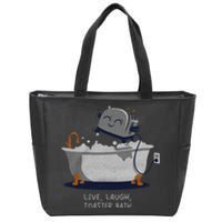 Live Laugh Toaster Bath Zip Tote Bag