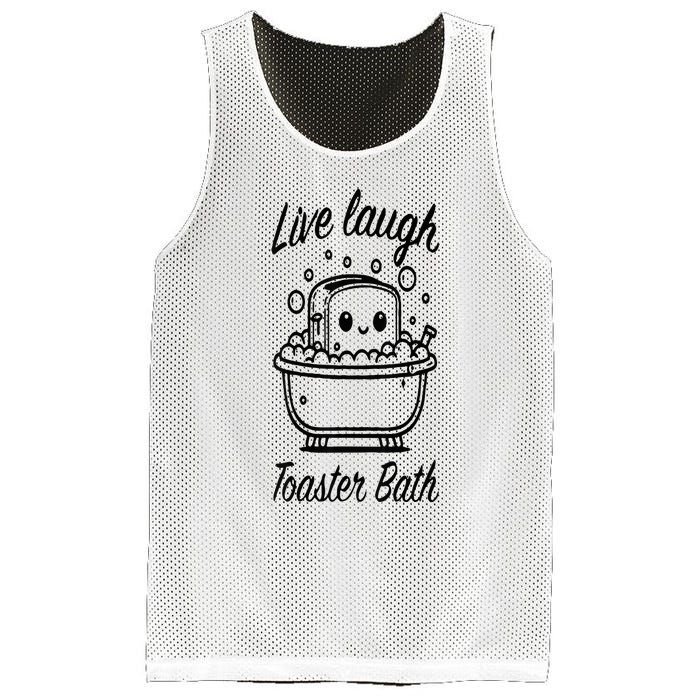 Live Laugh Toaster Bath Mesh Reversible Basketball Jersey Tank