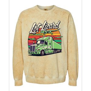 Lot Lizard Truck Driver Adventure Colorblast Crewneck Sweatshirt