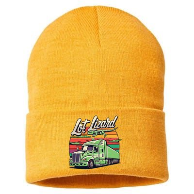 Lot Lizard Truck Driver Adventure Sustainable Knit Beanie