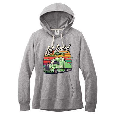 Lot Lizard Truck Driver Adventure Women's Fleece Hoodie