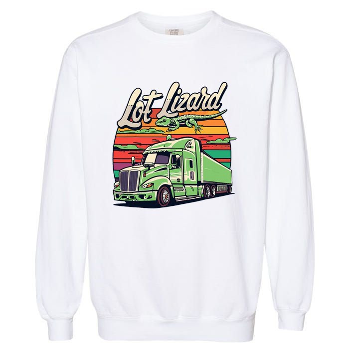 Lot Lizard Truck Driver Adventure Garment-Dyed Sweatshirt