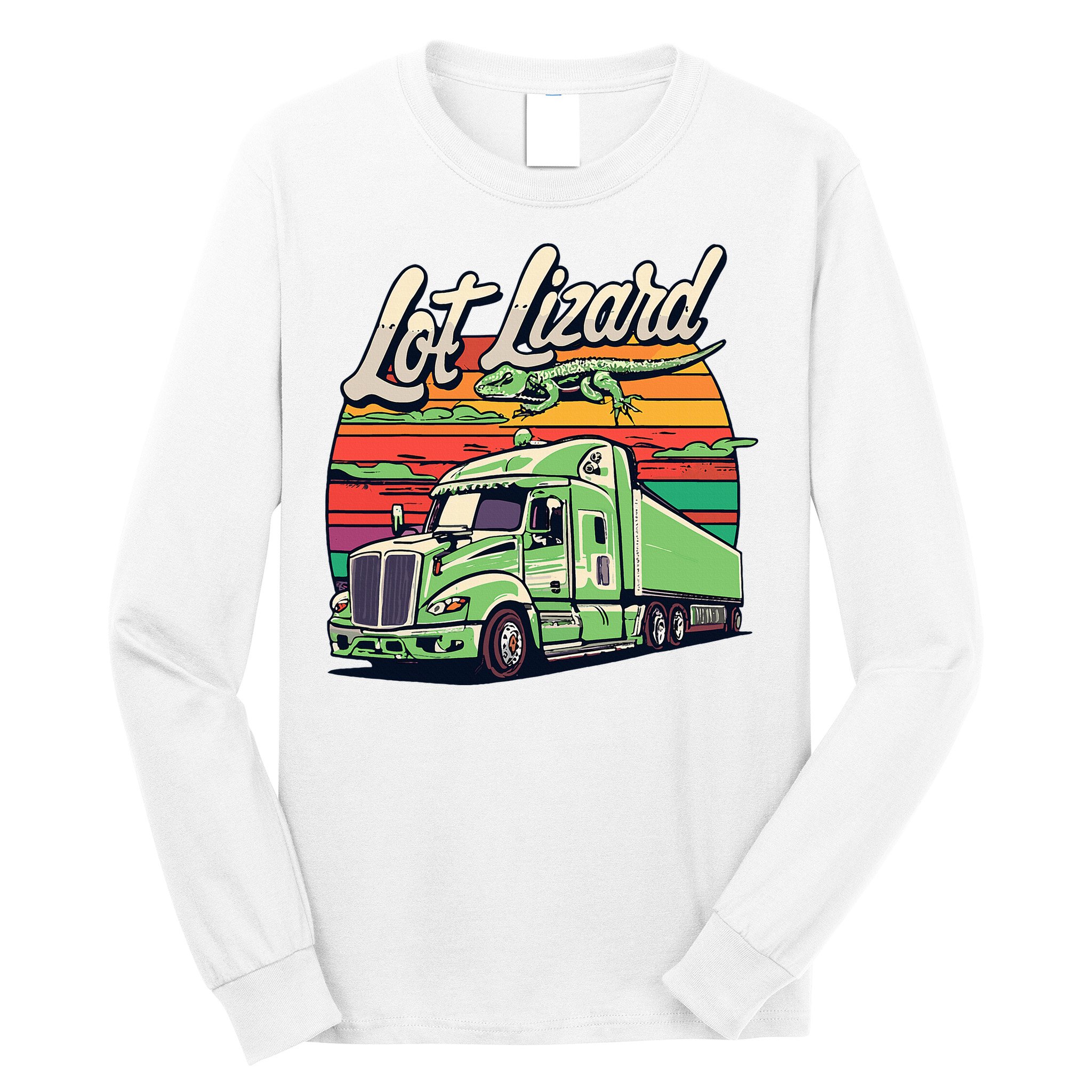 Lot Lizard Truck Driver Adventure Long Sleeve Shirt