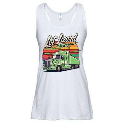 Lot Lizard Truck Driver Adventure Ladies Essential Flowy Tank