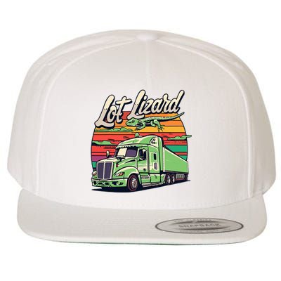 Lot Lizard Truck Driver Adventure Wool Snapback Cap