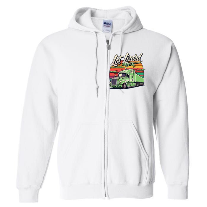 Lot Lizard Truck Driver Adventure Full Zip Hoodie