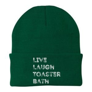 Live Laugh Toaster Bath Inspirational Knit Cap Winter Beanie