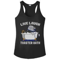 Live Laugh Toaster Bath Funny Ladies PosiCharge Competitor Racerback Tank