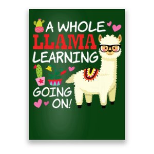 Llama Learning Teachers Students Alpaca Lovers Gift Poster