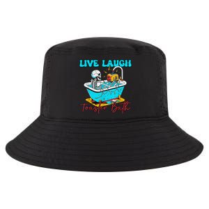 Live Laugh Toaster Bath Skeleton Cool Comfort Performance Bucket Hat