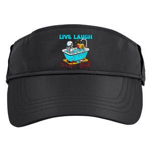 Live Laugh Toaster Bath Skeleton Adult Drive Performance Visor