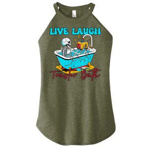 Live Laugh Toaster Bath Skeleton Women's Perfect Tri Rocker Tank