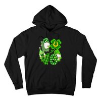 Leopard Love Three Gnomes Lucky Shamrock St Patrick's Day Hoodie