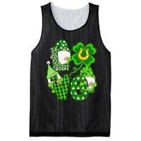 Leopard Love Three Gnomes Lucky Shamrock St Patrick's Day Mesh Reversible Basketball Jersey Tank