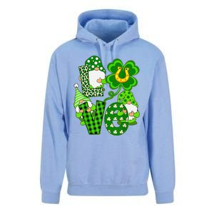 Leopard Love Three Gnomes Lucky Shamrock St Patrick's Day Unisex Surf Hoodie