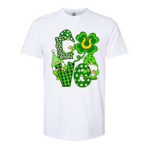 Leopard Love Three Gnomes Lucky Shamrock St Patrick's Day Softstyle CVC T-Shirt