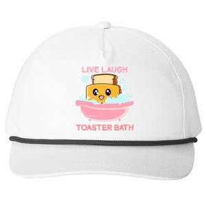 Live Laugh Toaster Bath Funny Saying Snapback Five-Panel Rope Hat