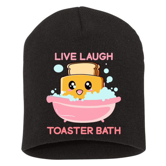 Live Laugh Toaster Bath Funny Saying Short Acrylic Beanie