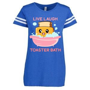 Live Laugh Toaster Bath Funny Saying Enza Ladies Jersey Football T-Shirt