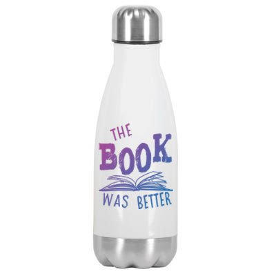 Librarian Library The Book Was Better Bibliophile Gift Stainless Steel Insulated Water Bottle