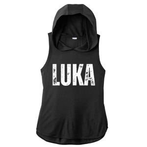 Luka Ladies PosiCharge Tri-Blend Wicking Draft Hoodie Tank