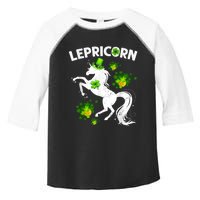 Lepricorn Leprechaun Unicorn St Patrick's Day Shamrock Toddler Fine Jersey T-Shirt