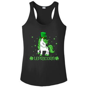 Lepricorn Leprechaun Unicorn St Patrick's Day Shamrock Girl Ladies PosiCharge Competitor Racerback Tank