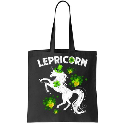 Lepricorn Leprechaun Unicorn St Patrick's Day Shamrock Tote Bag