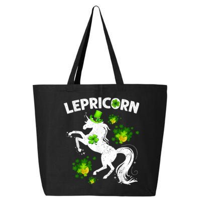 Lepricorn Leprechaun Unicorn St Patrick's Day Shamrock 25L Jumbo Tote