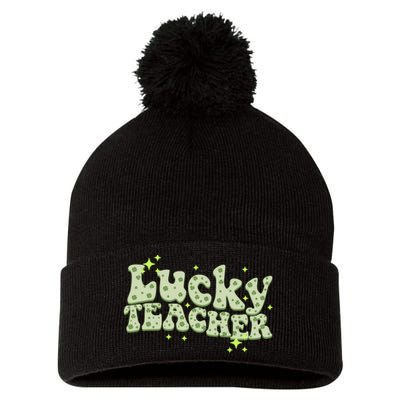 Luckyteacher Pom Pom 12in Knit Beanie