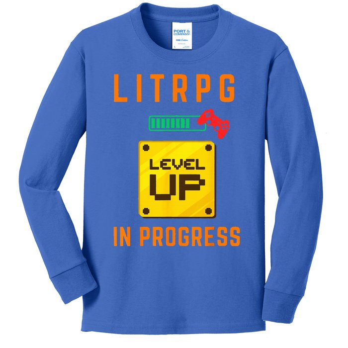 LitRPG Level Up Gaming Kids Long Sleeve Shirt