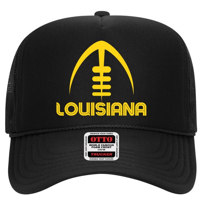 Louisiana La Vintage Design Classic Louisiana High Crown Mesh Back Trucker Hat