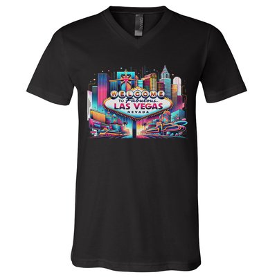 Love Las Vegas Baby For Holidays In Las Vegas Souvenir V-Neck T-Shirt