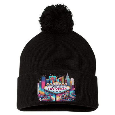 Love Las Vegas Baby For Holidays In Las Vegas Souvenir Pom Pom 12in Knit Beanie