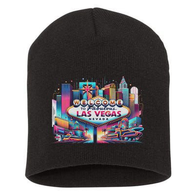 Love Las Vegas Baby For Holidays In Las Vegas Souvenir Short Acrylic Beanie