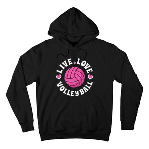 Live Love Volleyball For Women Volleyball Fan Hoodie