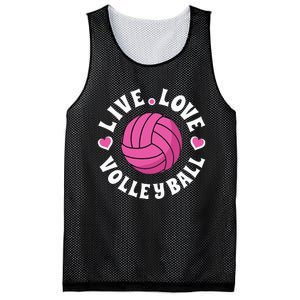 Live Love Volleyball For Women Volleyball Fan Mesh Reversible Basketball Jersey Tank