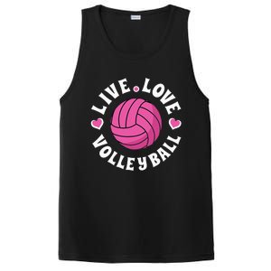 Live Love Volleyball For Women Volleyball Fan PosiCharge Competitor Tank