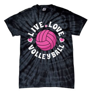 Live Love Volleyball For Women Volleyball Fan Tie-Dye T-Shirt