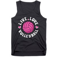 Live Love Volleyball For Women Volleyball Fan Tank Top